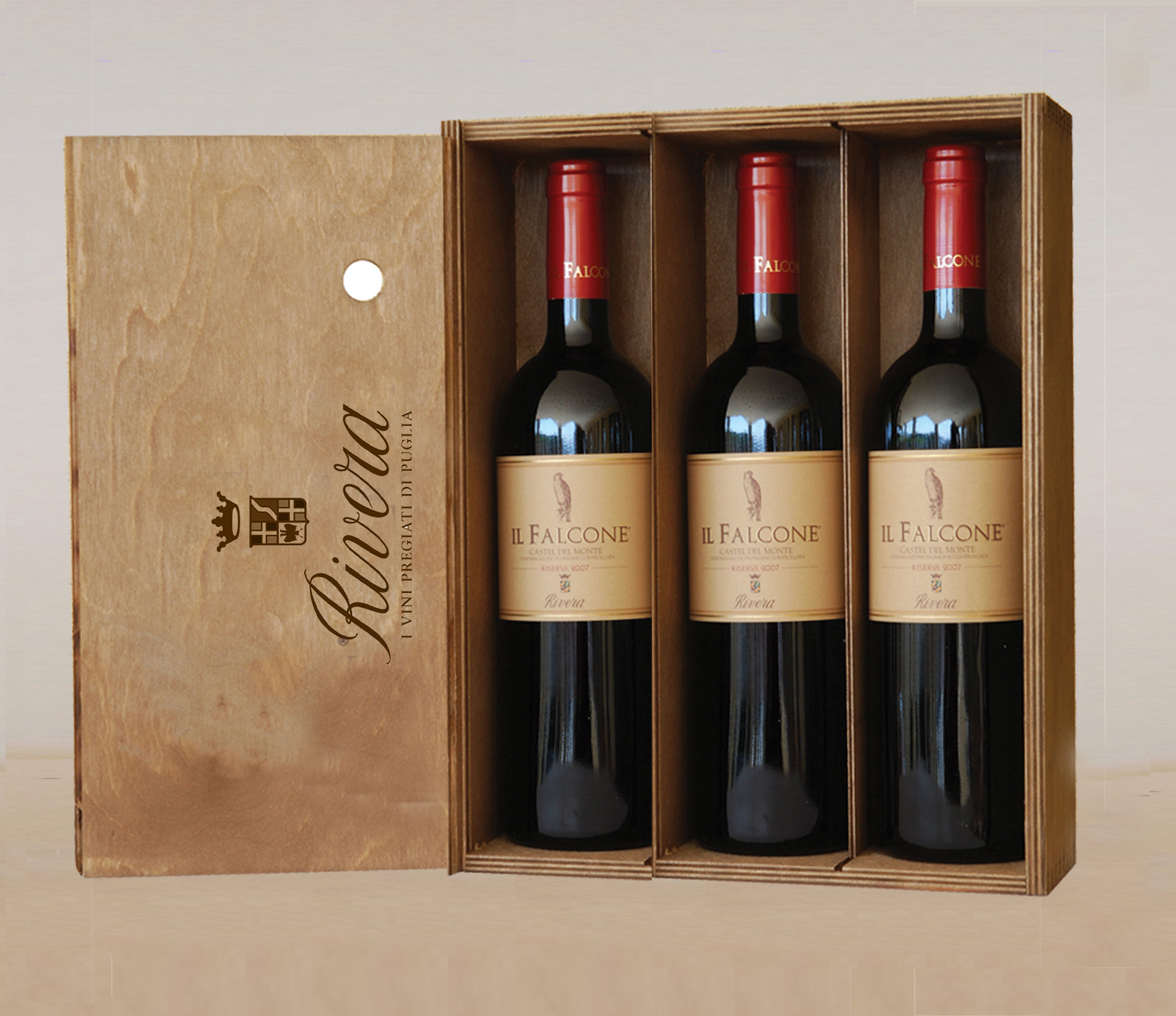 Rivera Il Falcone Verticale 05 09 12 vino rosso 6 bottiglie Nero di Troia