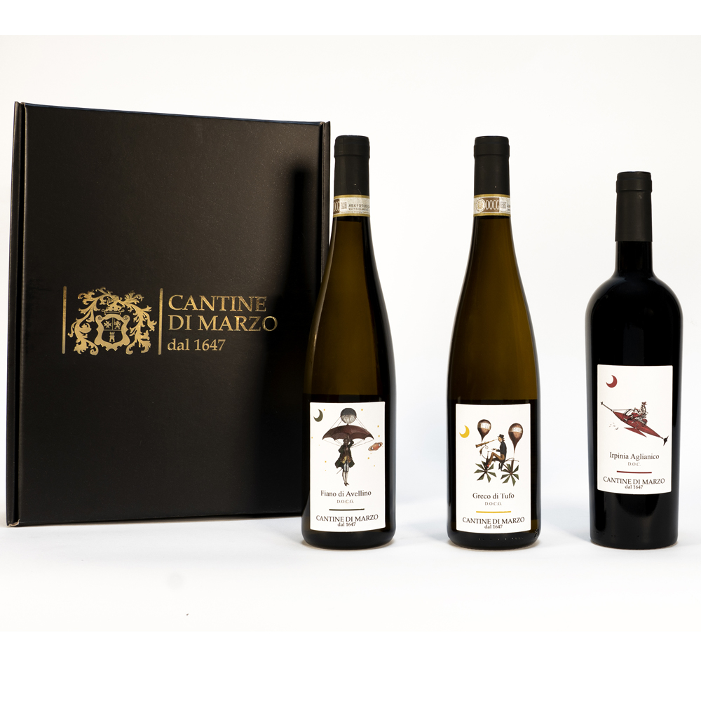 Cantine di Marzo Cofanetto Irpinia vini rossi e bianchi minerali
