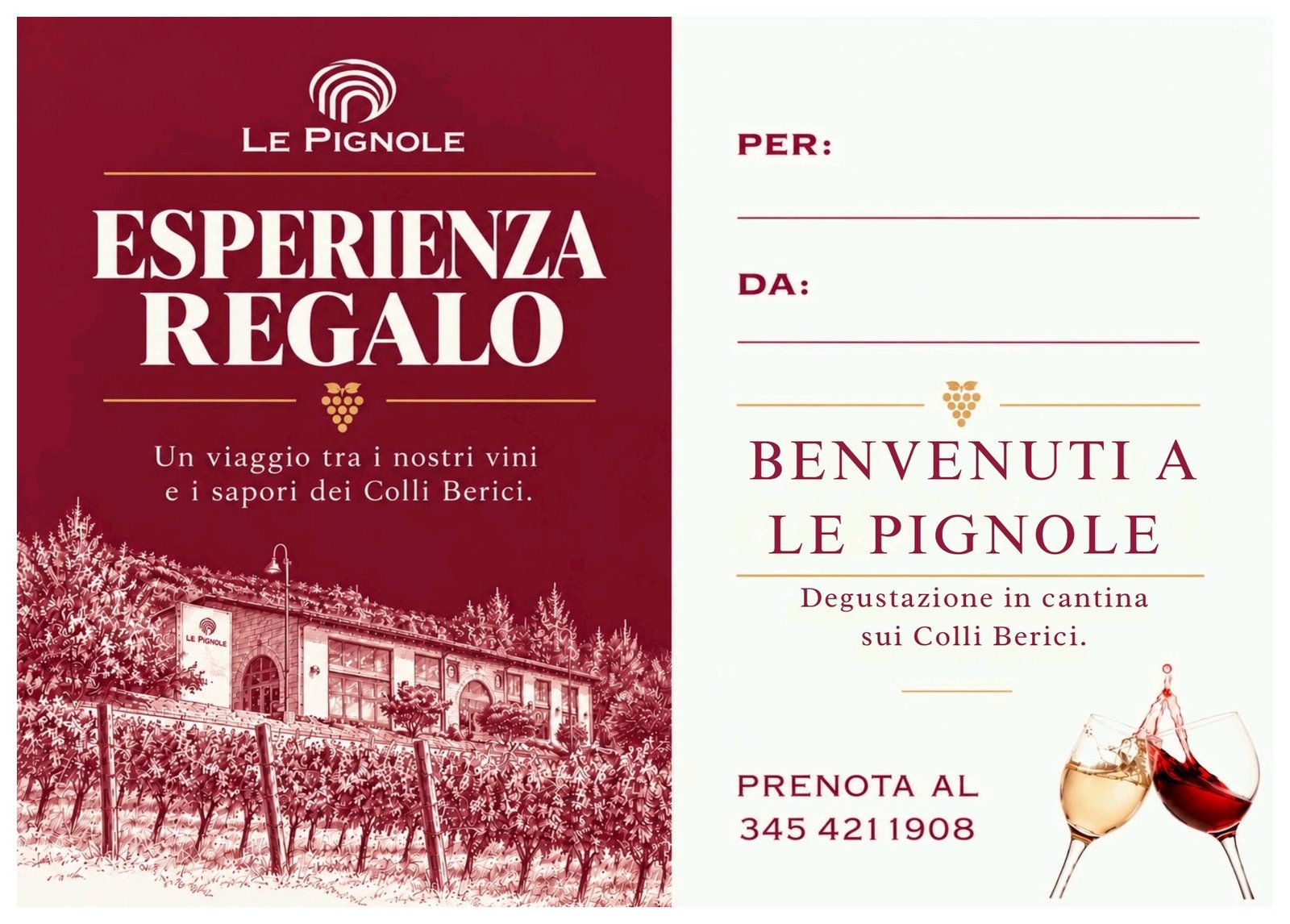 Cantina Le Pignole Welcome Carta Regalo Degustazione 3 Vini Selezionati