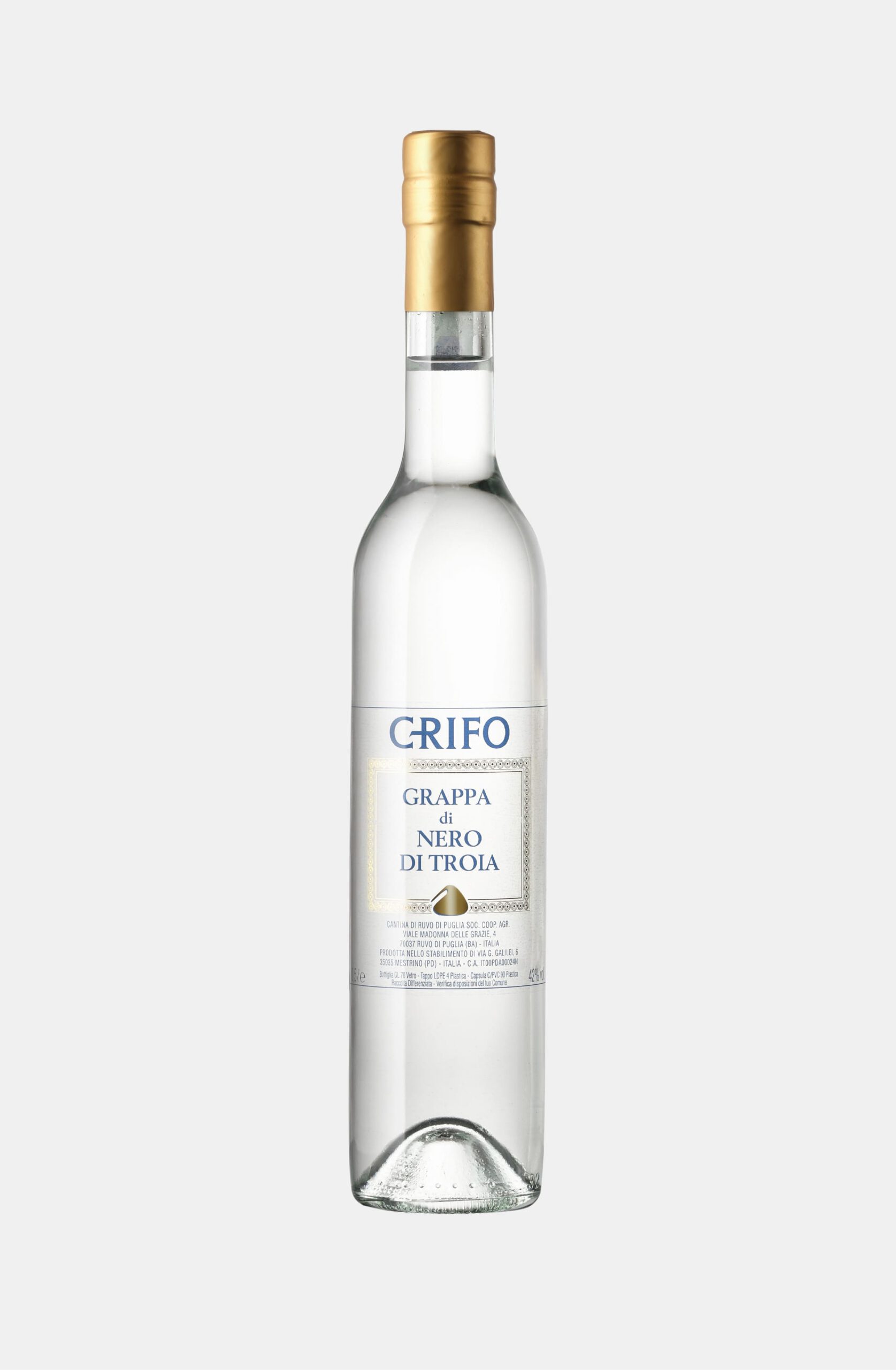 Crifo Grappa di Nero di Troia distillato di vinacce