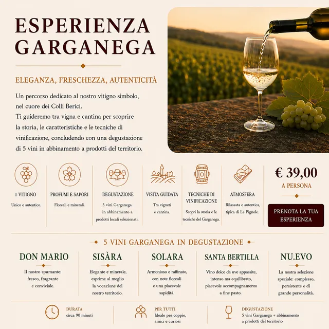 Cantina Le Pignole Garganega degustazione 5 vini