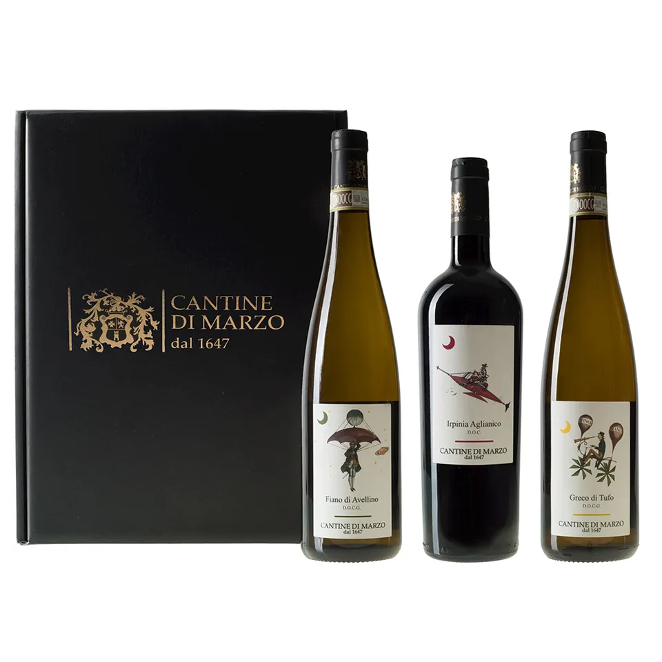 Cantine di Marzo Cofanetto Irpinia vini rossi e bianchi minerali