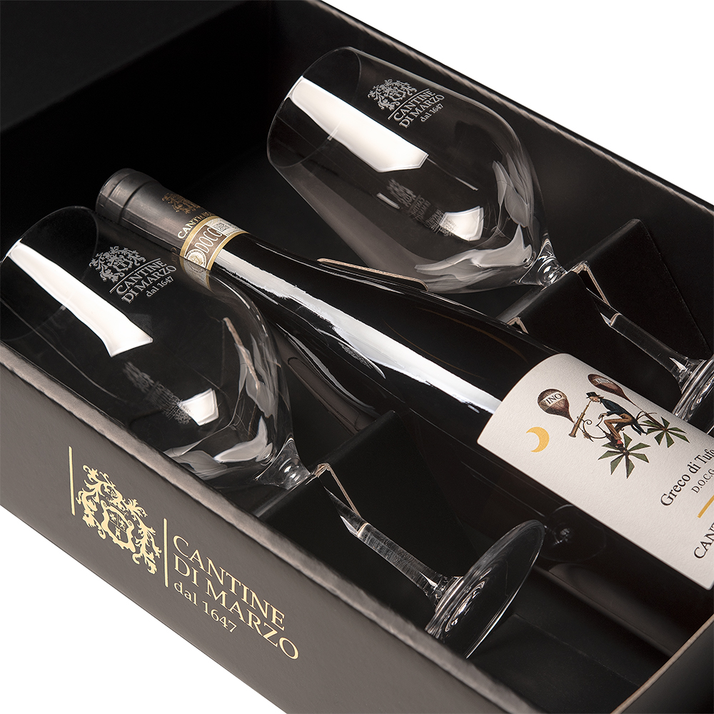 Cantine di Marzo Greco Glass Box cofanetto regalo con calice