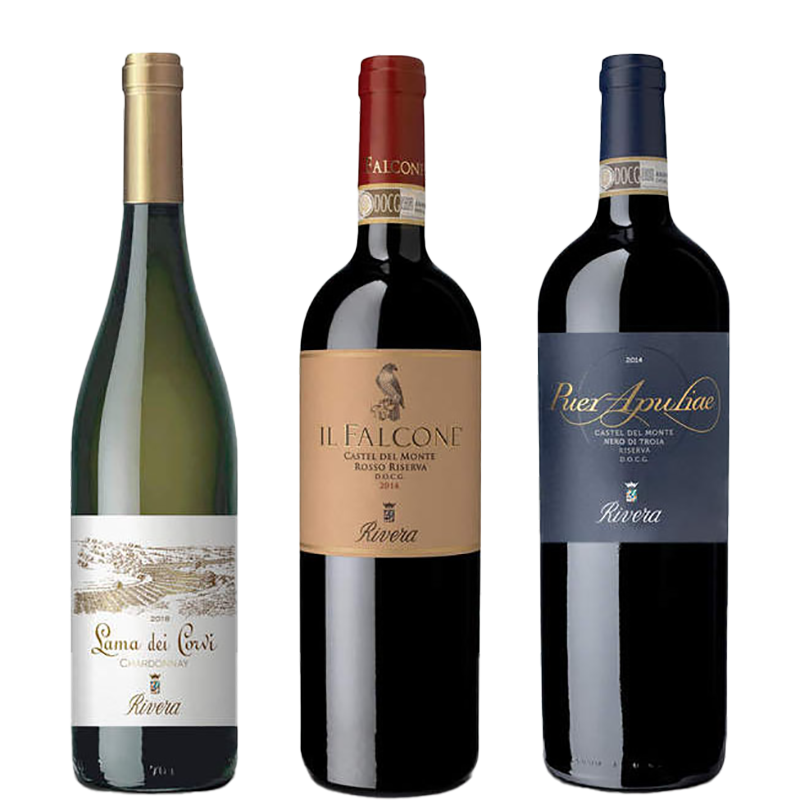 Rivera I Cru confezione 6 vini bianchi rossi 75 cl