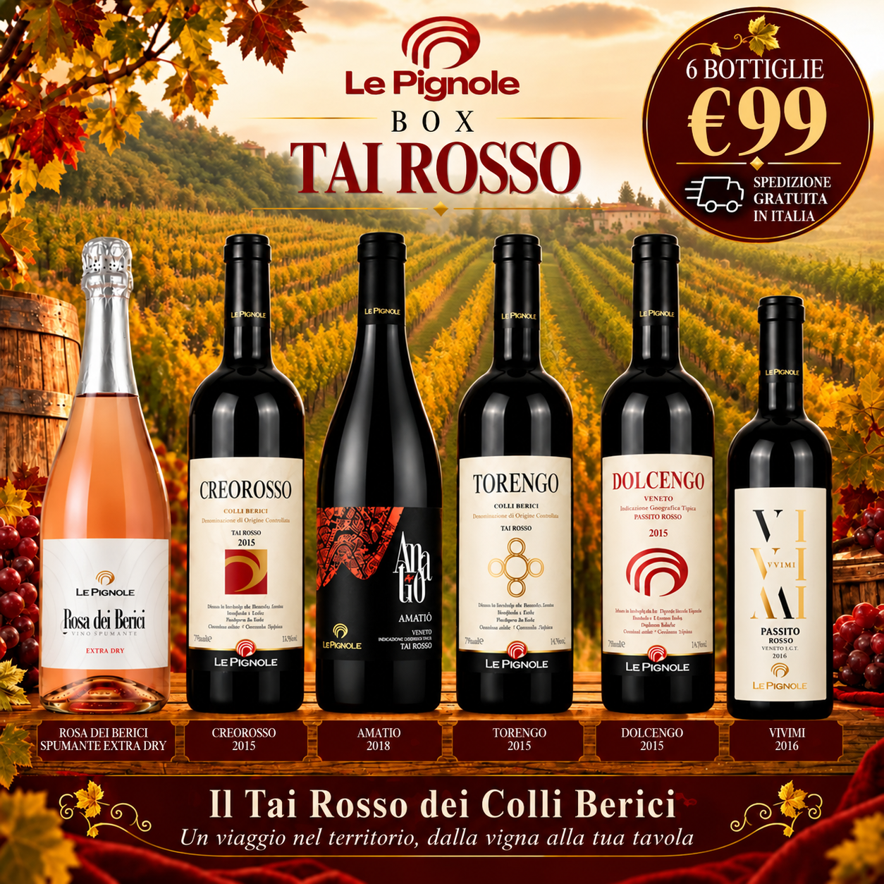 Cantina Le Pignole Box Tai Rosso box 6 bottiglie