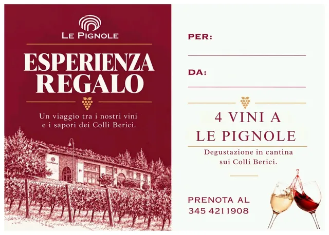 Cantina Le Pignole 4 Vini Carta Regalo Degustazione 4 Vini e Tagliere