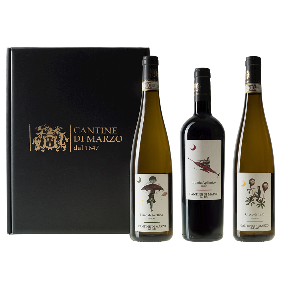 Cantine di Marzo Cofanetto Irpinia vini rossi e bianchi minerali