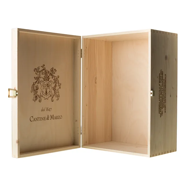 Cantine di Marzo cassetta legno vino 3 bottiglie